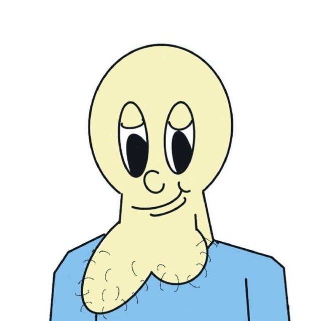 Hand-drawn portrait of Ulysses Balls, the ball-obsessed sidekick